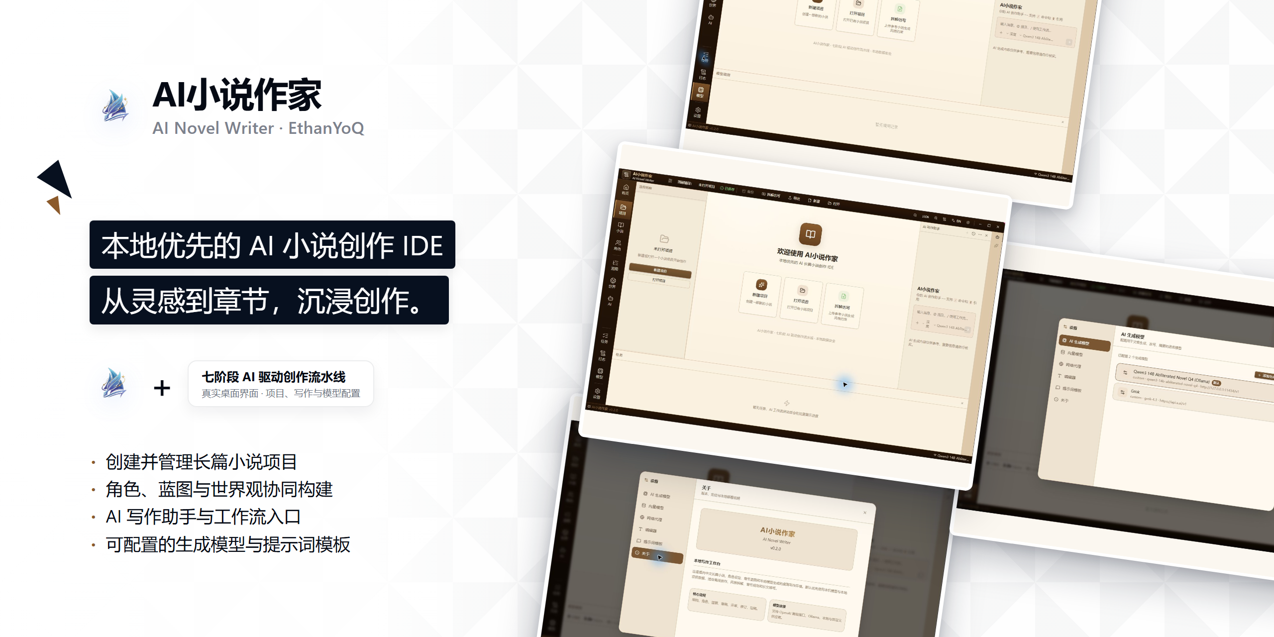 AI Novel Writer 项目配置与章节工作区